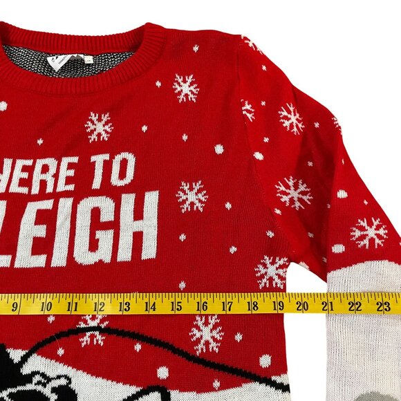 Captain Morgan Ugly Christmas Sweater Adult Size Medium Red White Holiday Party - Picture 3 of 5